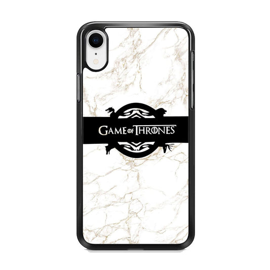 Game Of Thrones Logo White Marble iPhone XR Case