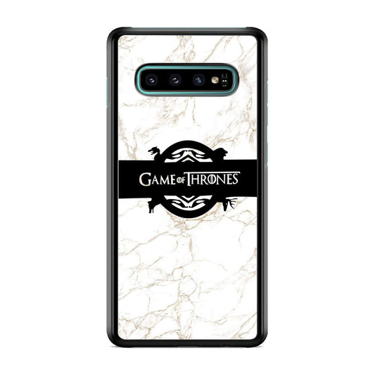Game Of Thrones Logo White Marble Samsung Galaxy S10 Case