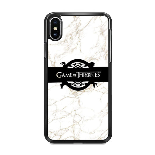 Game Of Thrones Logo White Marble iPhone Xs Case