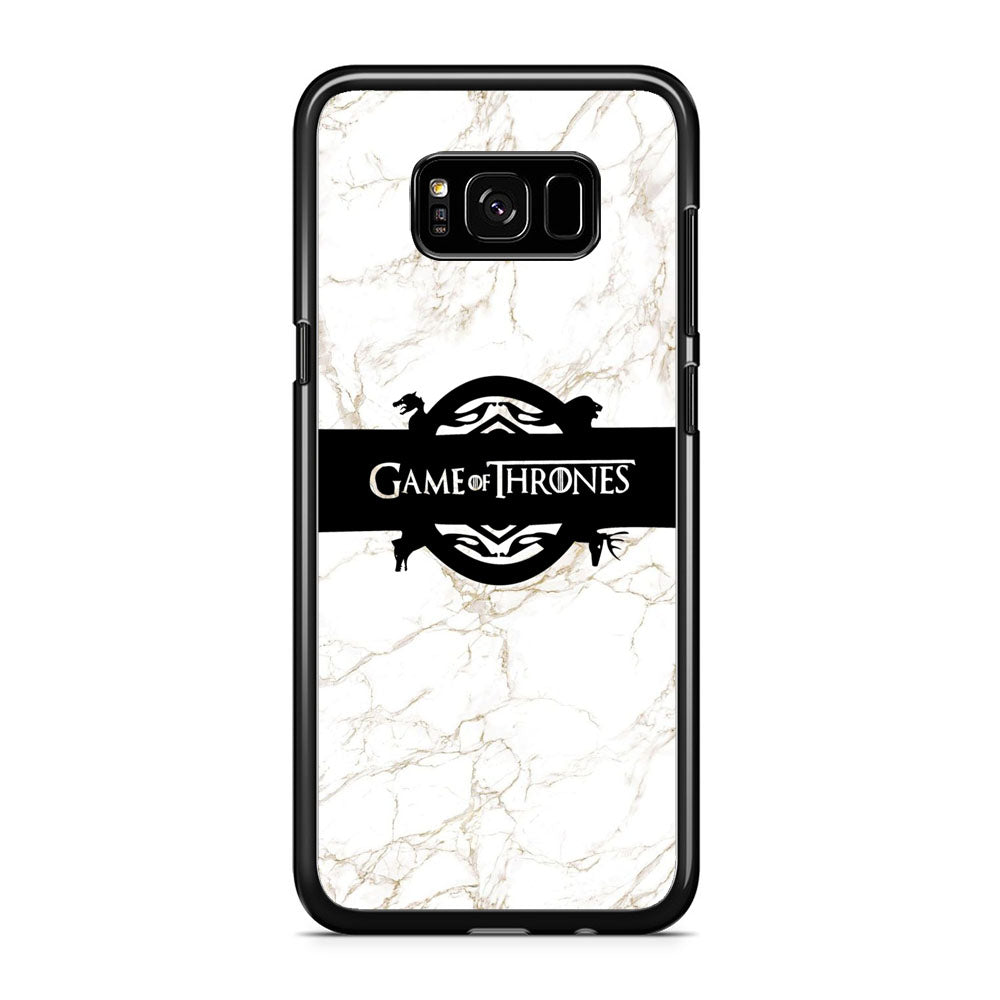 Game Of Thrones Logo White Marble Samsung Galaxy S8 Case