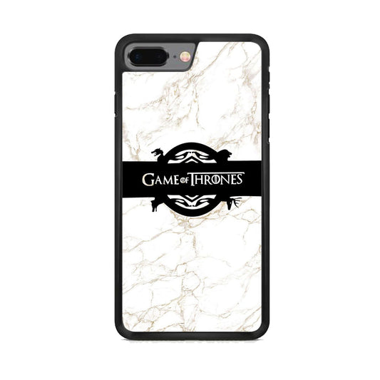 Game Of Thrones Logo White Marble iPhone 8 Plus Case