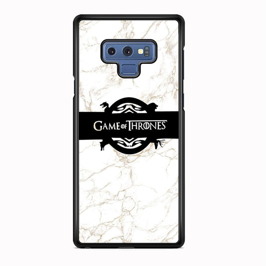 Game Of Thrones Logo White Marble Samsung Galaxy Note 9 Case