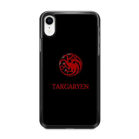 Game Of Thrones Targaryen Black Maroon Emblem iPhone XR Case