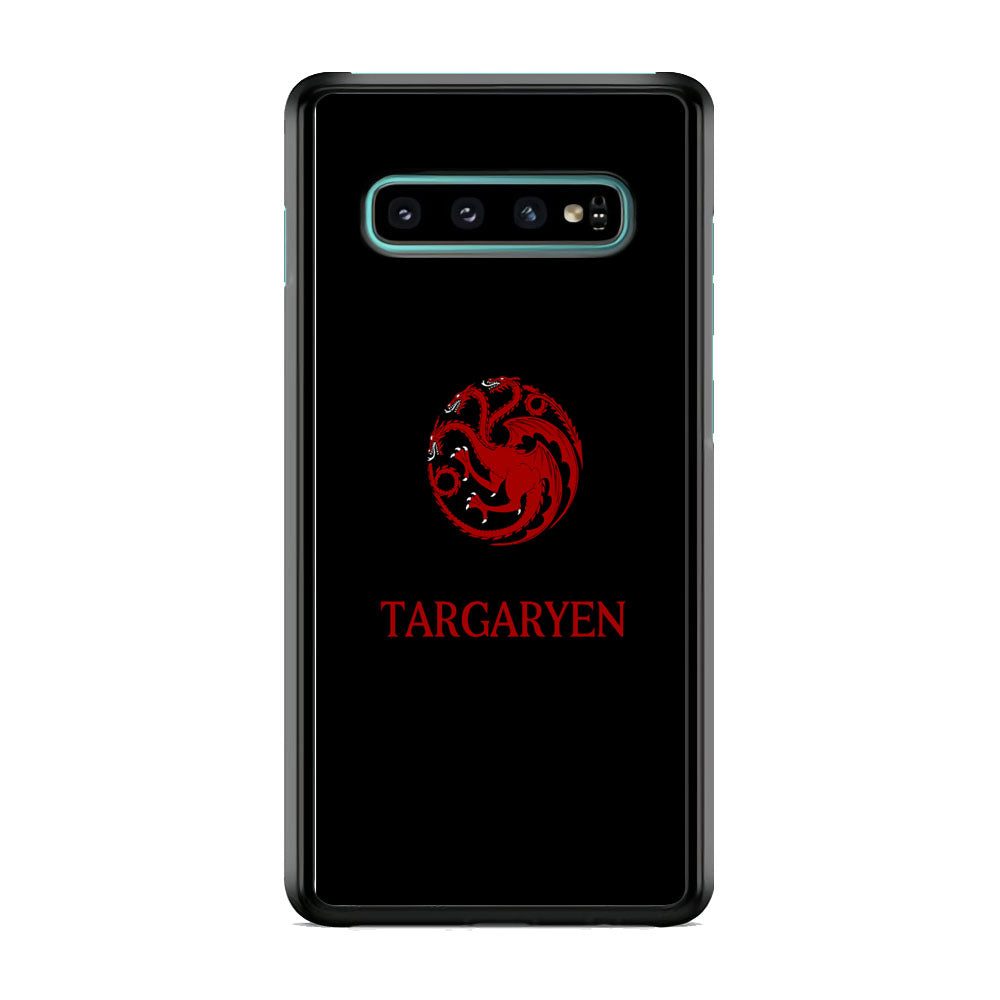 Game Of Thrones Targaryen Black Maroon Emblem Samsung Galaxy S10 Plus Case