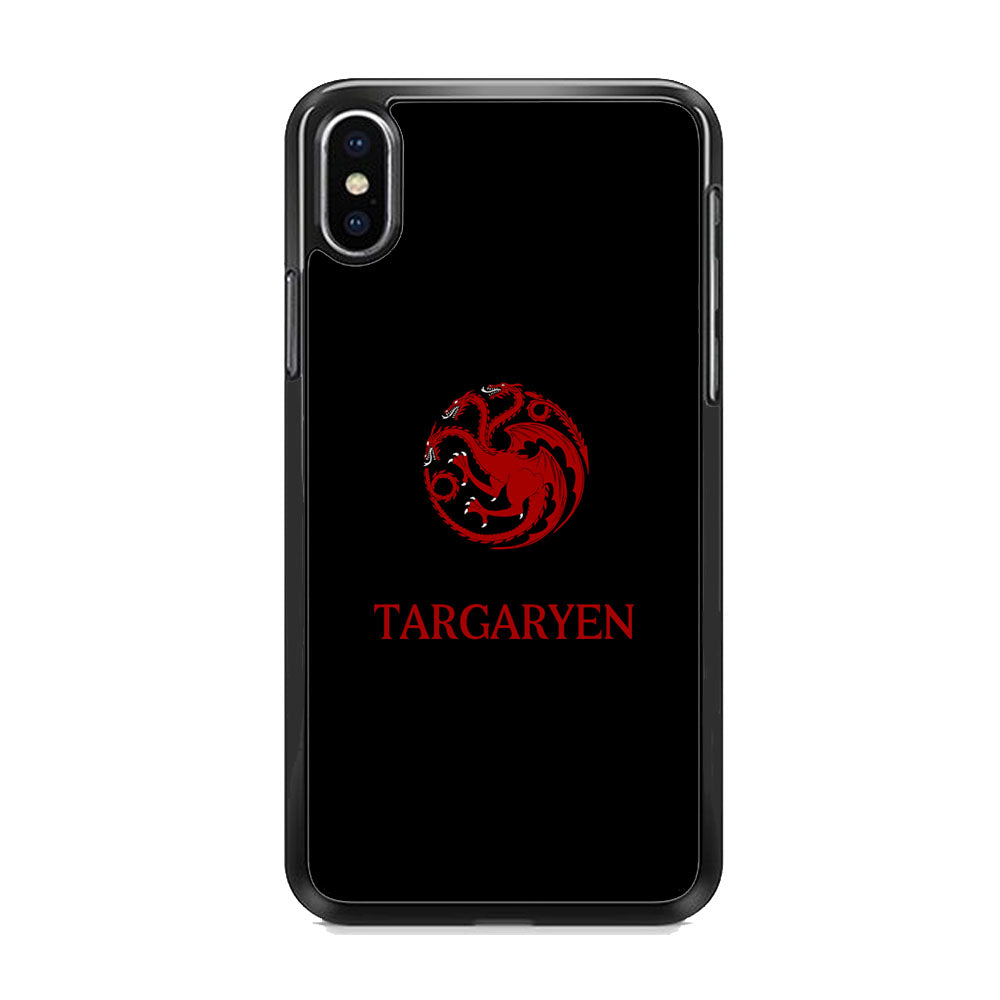 Game Of Thrones Targaryen Black Maroon Emblem iPhone Xs Case