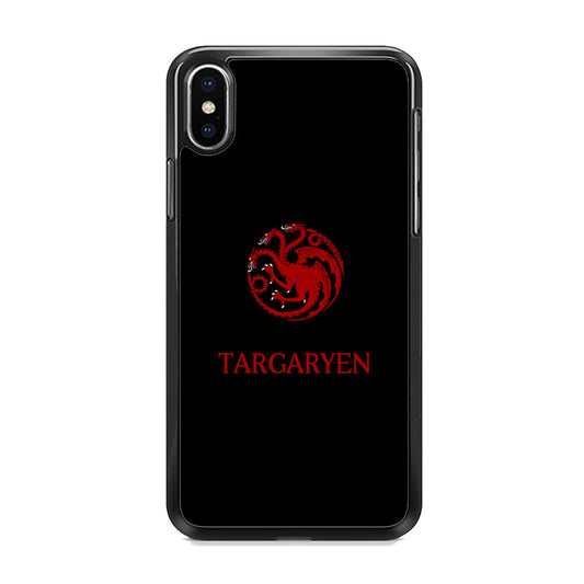 Game Of Thrones Targaryen Black Maroon Emblem iPhone Xs Case