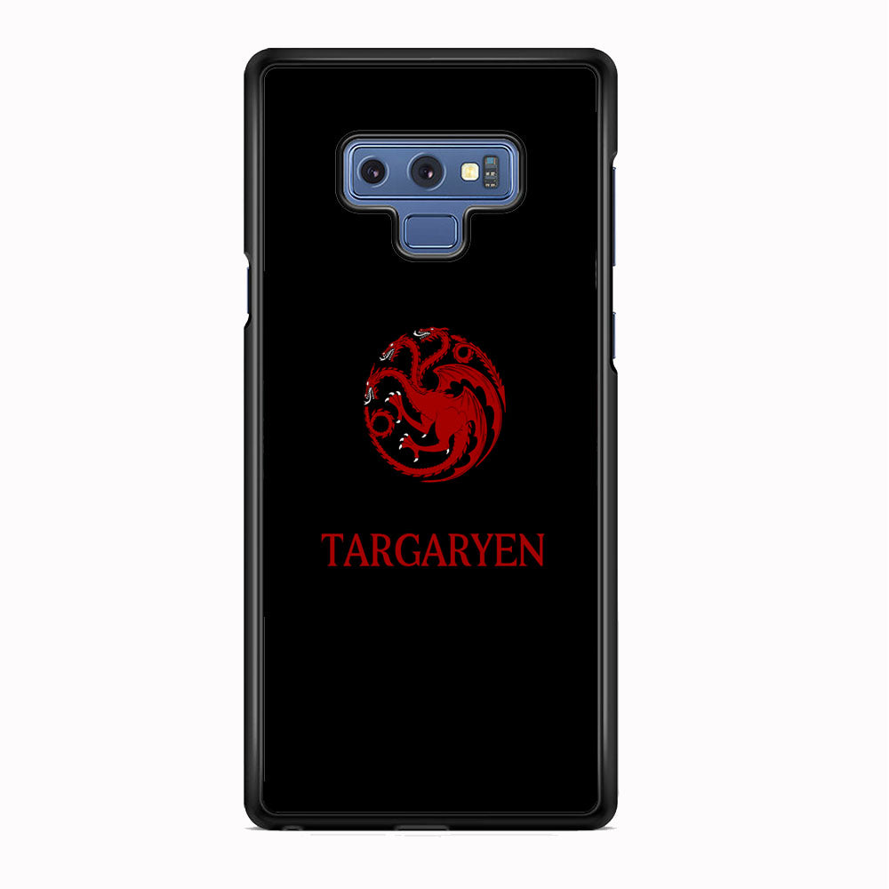 Game Of Thrones Targaryen Black Maroon Emblem Samsung Galaxy Note 9 Case