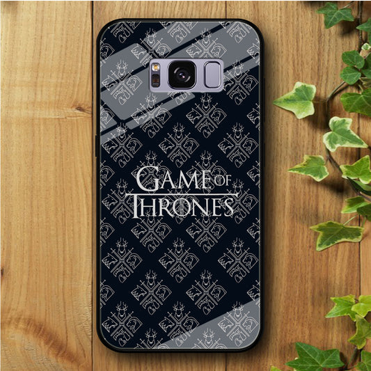 Game Of Trones Doodle Navy Samsung Galaxy S8 Tempered Glass Case