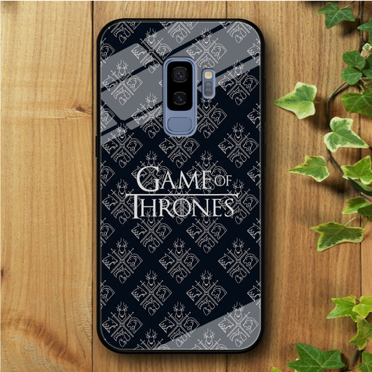 Game Of Trones Doodle Navy Samsung Galaxy S9 Plus Tempered Glass Case