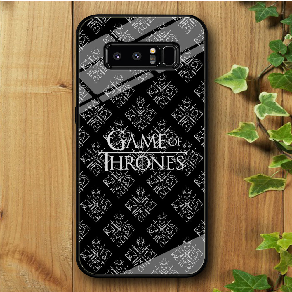 Game of Thrones Black Doodle Samsung Galaxy Note 8 Tempered Glass Case
