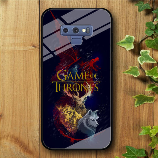Game of Thrones Blue Gold Samsung Galaxy Note 9 Tempered Glass Case