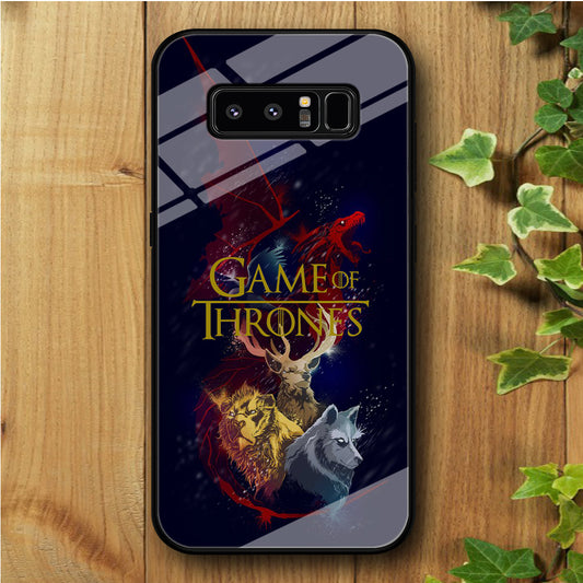 Game of Thrones Blue Gold Samsung Galaxy Note 8 Tempered Glass Case