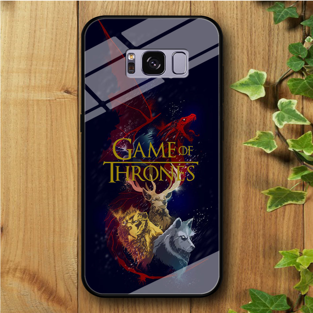 Game of Thrones Blue Gold Samsung Galaxy S8 Plus Tempered Glass Case