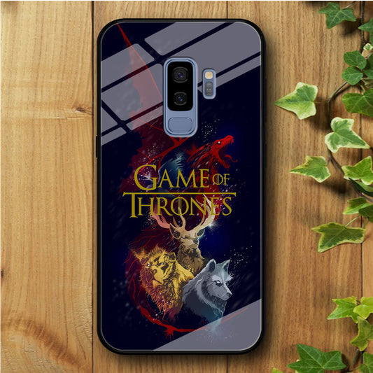 Game of Thrones Blue Gold Samsung Galaxy S9 Plus Tempered Glass Case