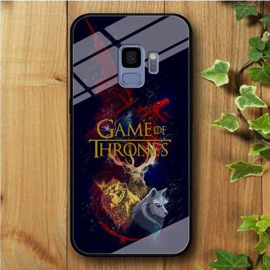 Game of Thrones Blue Gold Samsung Galaxy S9 Tempered Glass Case