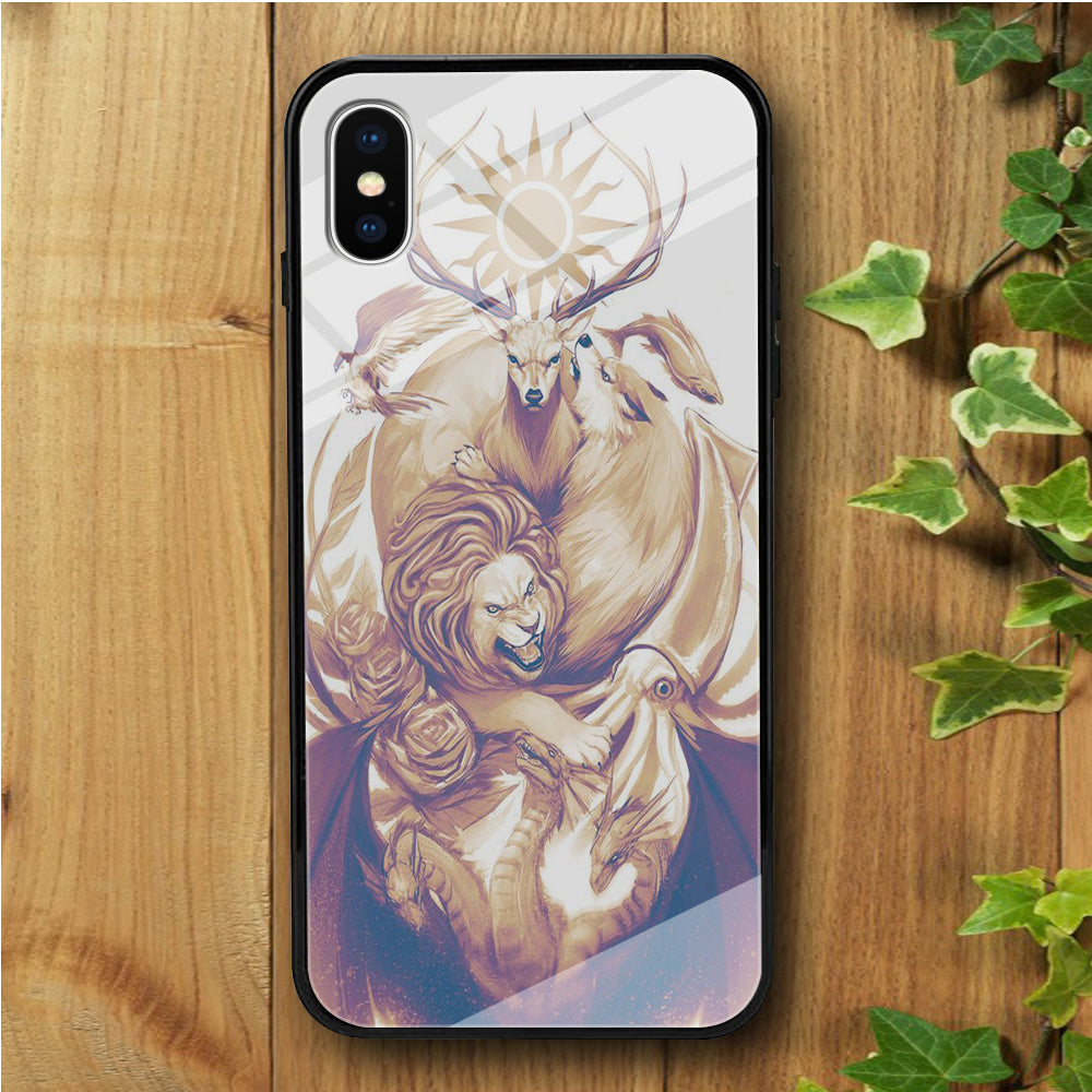 Game of Thrones Gold iPhone X Tempered Glass Case
