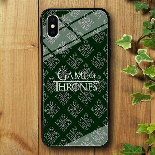 Game of Thrones Green Doodle iPhone X Tempered Glass Case