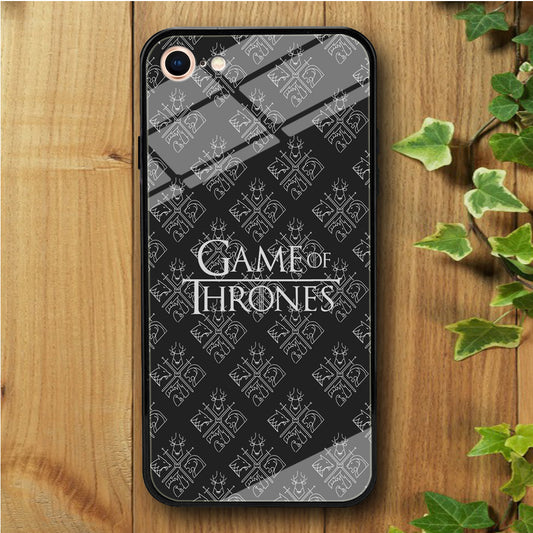 Game of Thrones Grey Doodle iPhone 7 Tempered Glass Case