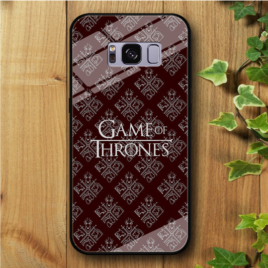 Game of Thrones Maroon Doodle Samsung Galaxy S8 Plus Tempered Glass Case