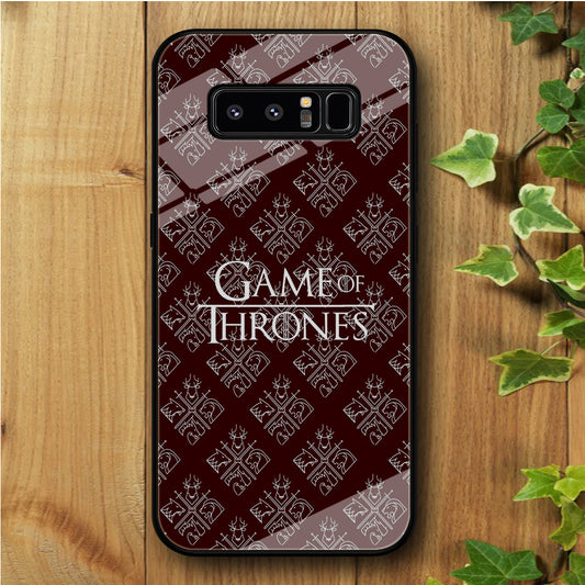 Game of Thrones Maroon Doodle Samsung Galaxy Note 8 Tempered Glass Case