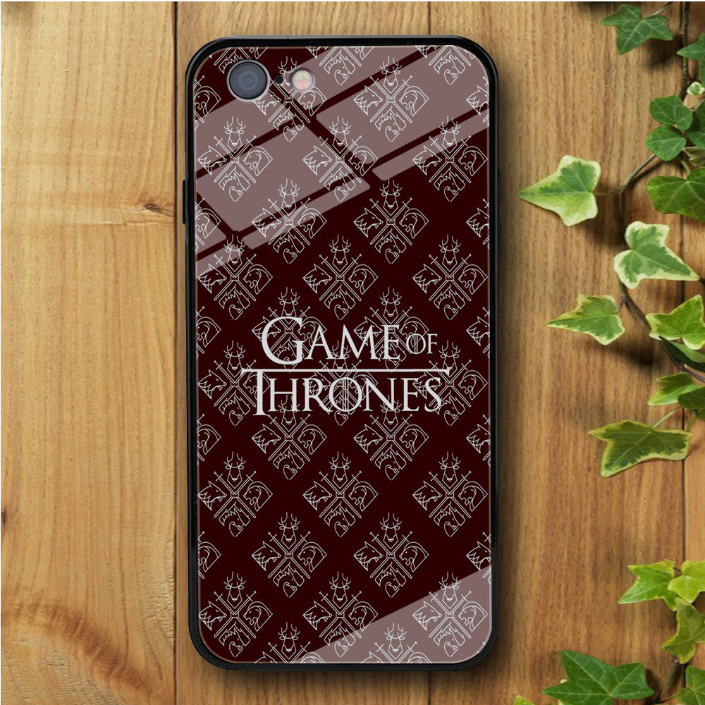 Game of Thrones Maroon Doodle iPhone 6 Plus | 6s Plus Tempered Glass Case
