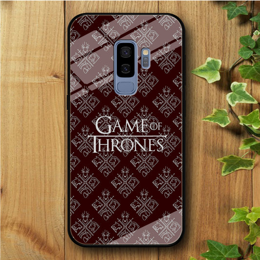 Game of Thrones Maroon Doodle Samsung Galaxy S9 Plus Tempered Glass Case