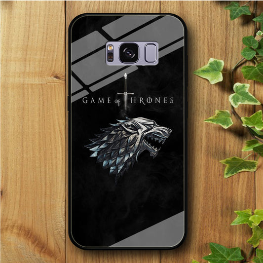 Game of Thrones Shadows Wolf Samsung Galaxy S8 Tempered Glass Case