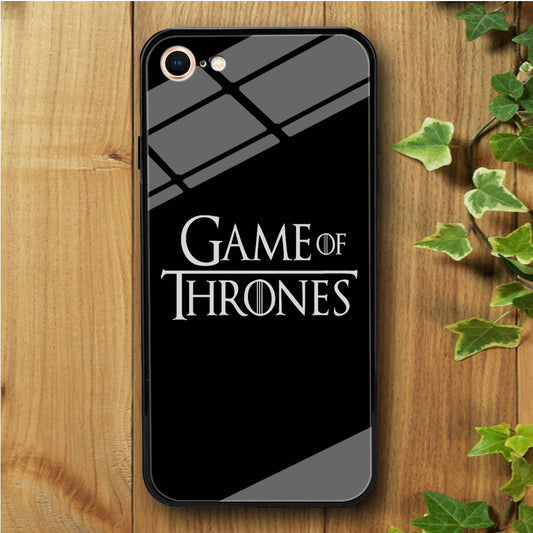 Game of Thrones Simple Black iPhone 7 Tempered Glass Case