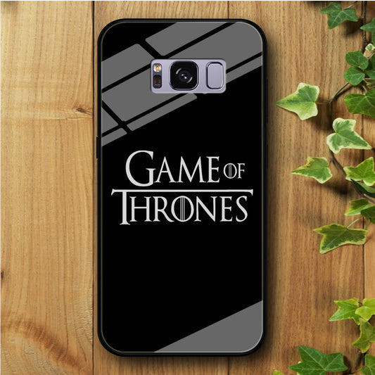 Game of Thrones Simple Black Samsung Galaxy S8 Tempered Glass Case