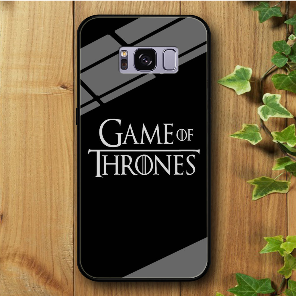 Game of Thrones Simple Black Samsung Galaxy S8 Plus Tempered Glass Case
