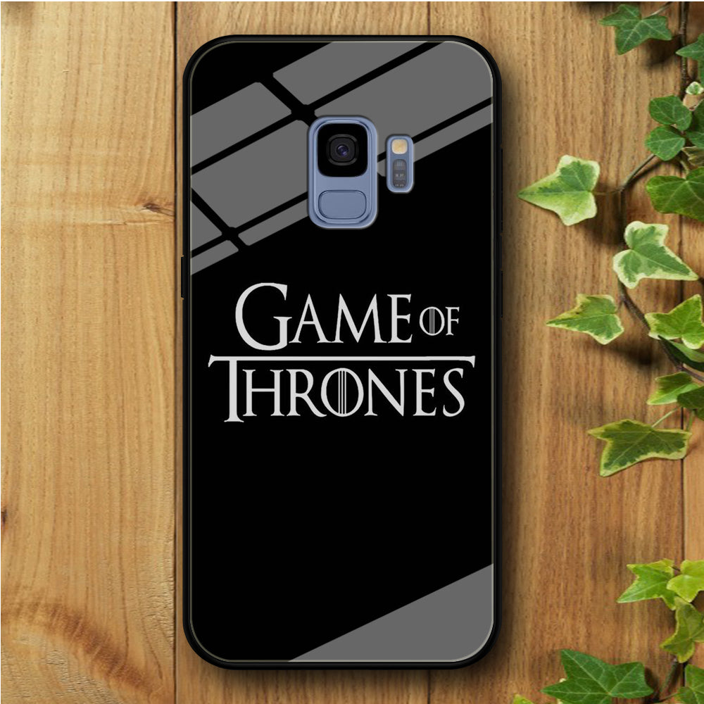 Game of Thrones Simple Black Samsung Galaxy S9 Tempered Glass Case