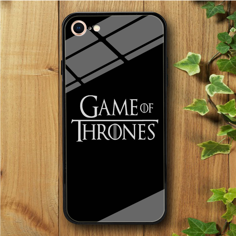 Game of Thrones Simple Black iPhone 8 Tempered Glass Case