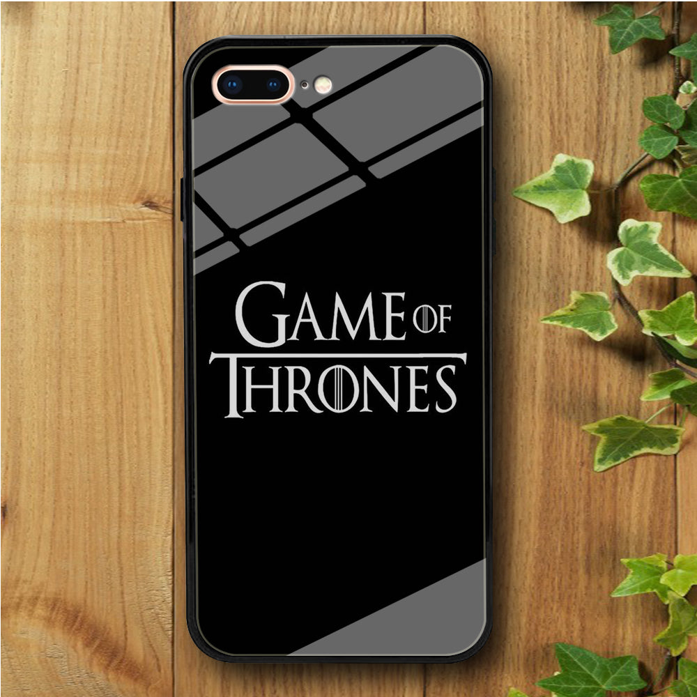 Game of Thrones Simple Black iPhone 7 Plus Tempered Glass Case
