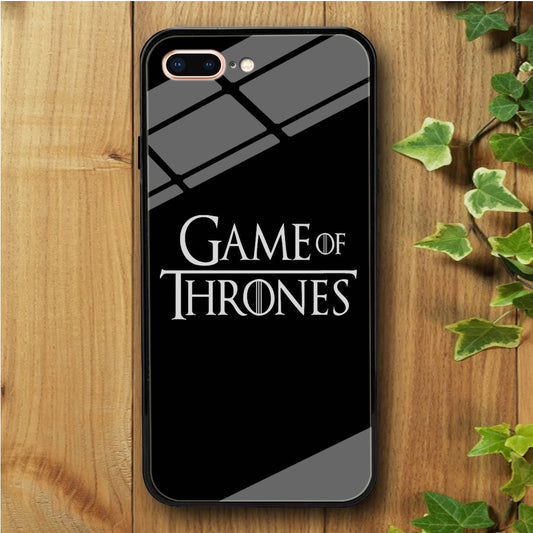 Game of Thrones Simple Black iPhone 7 Plus Tempered Glass Case
