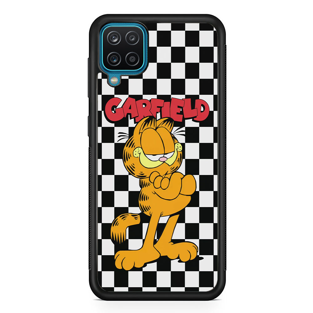 Garfield Cube Black Nad White Samsung Galaxy A12 Case