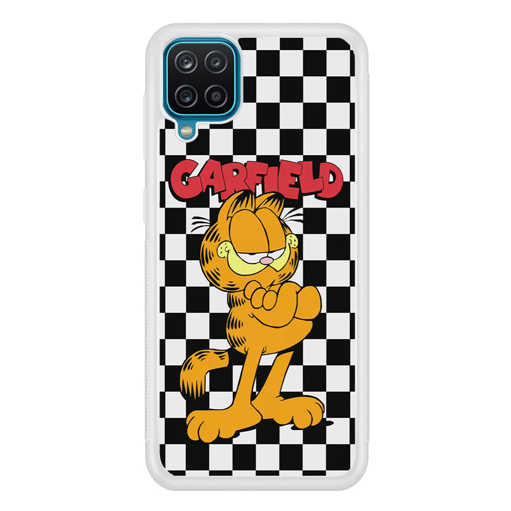 Garfield Cube Black Nad White Samsung Galaxy A12 Case