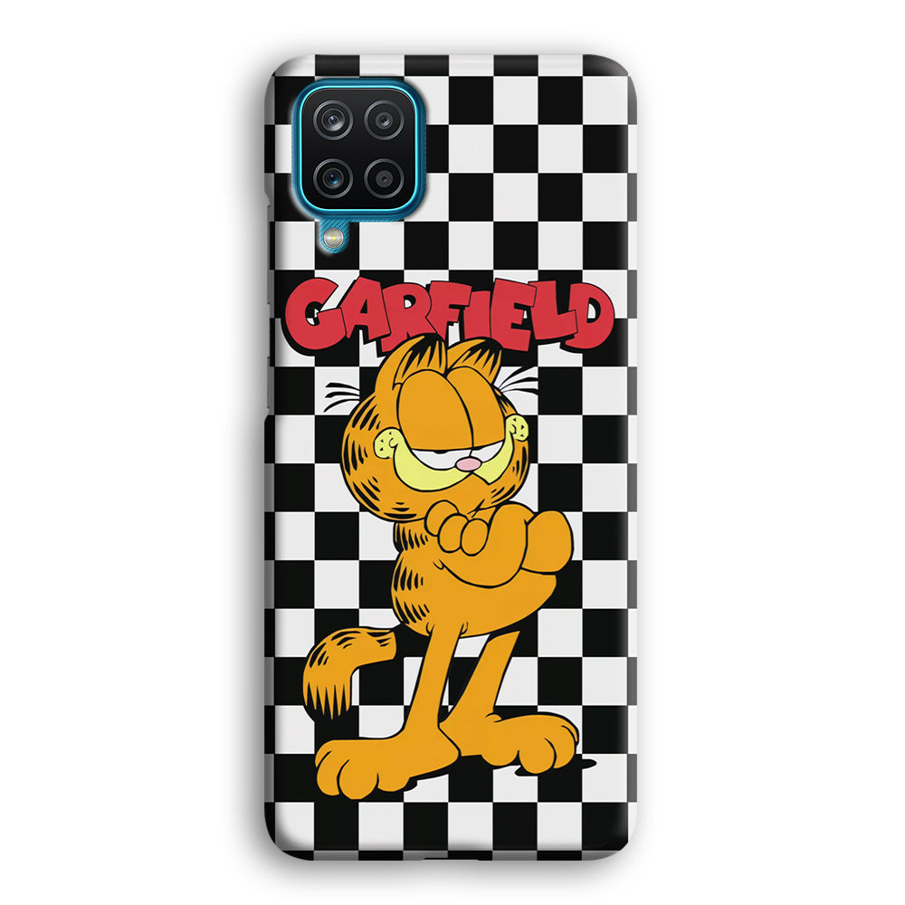 Garfield Cube Black Nad White Samsung Galaxy A12 Case