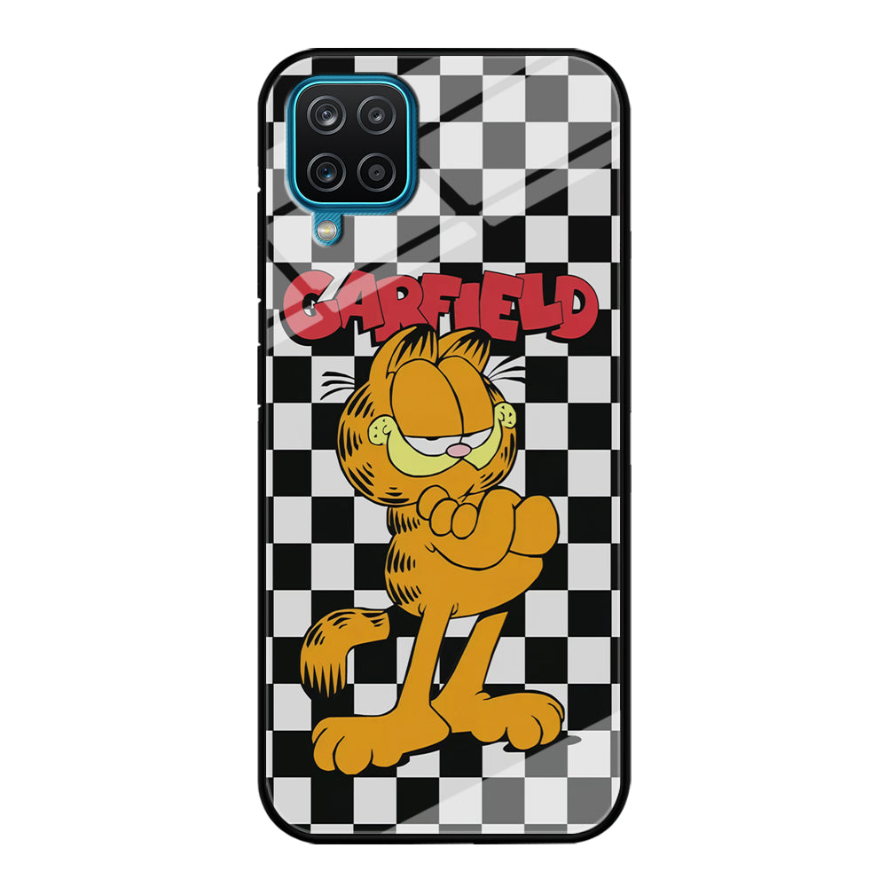 Garfield Cube Black Nad White Samsung Galaxy A12 Case