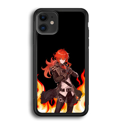 Genshin Impact Diluc Pyro Element iPhone 12 Case