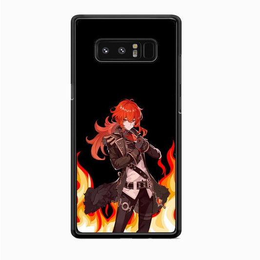 Genshin Impact Diluc Pyro Element Samsung Galaxy Note 8 Case - ezzyst