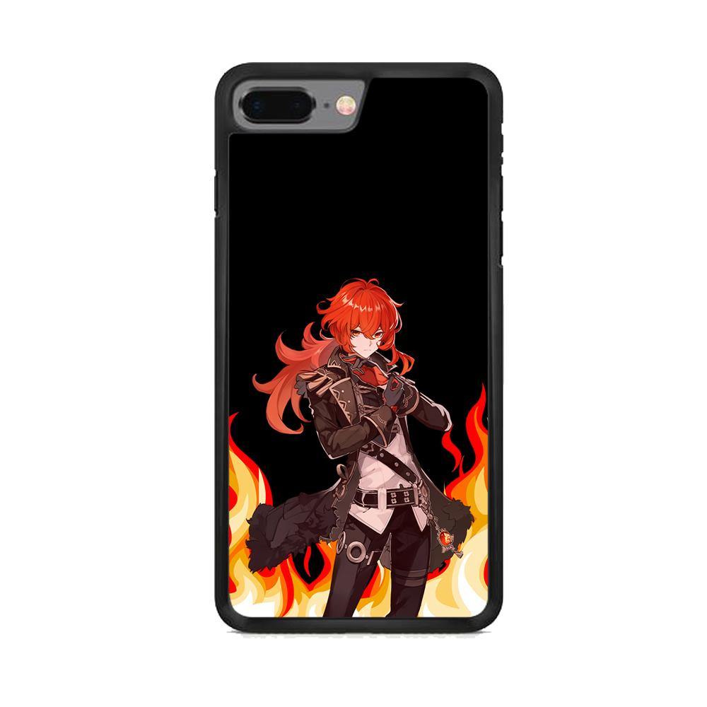 Genshin Impact Diluc Pyro Element iPhone 8 Plus Case - ezzyst