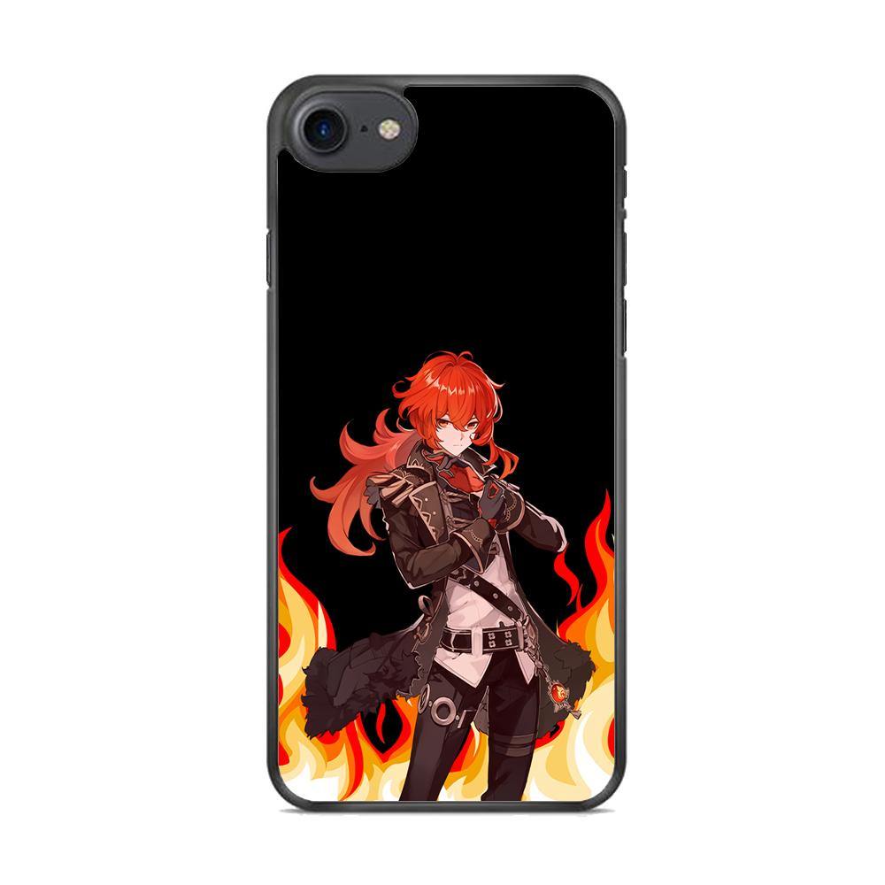 Genshin Impact Diluc Pyro Element iPhone 8 Case - ezzyst