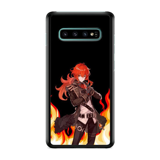 Genshin Impact Diluc Pyro Element Samsung Galaxy S10 Case - ezzyst