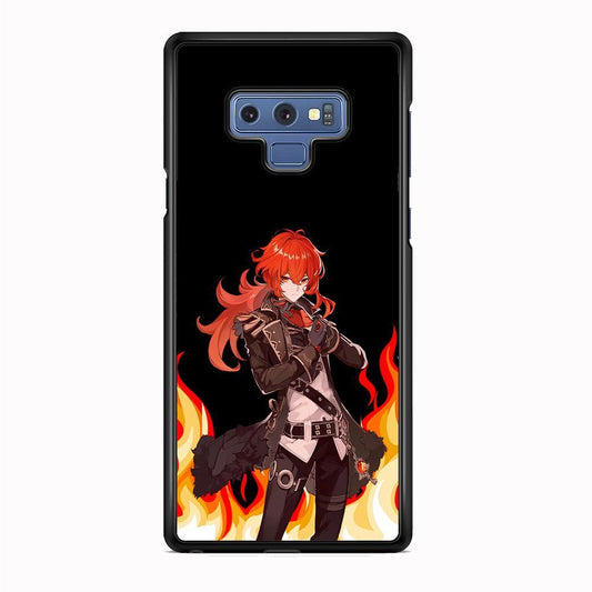 Genshin Impact Diluc Pyro Element Samsung Galaxy Note 9 Case - ezzyst
