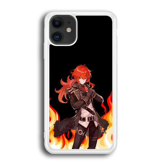 Genshin Impact Diluc Pyro Element iPhone 12 Case