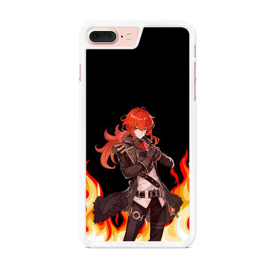 Genshin Impact Diluc Pyro Element iPhone 7 Plus Case - ezzyst