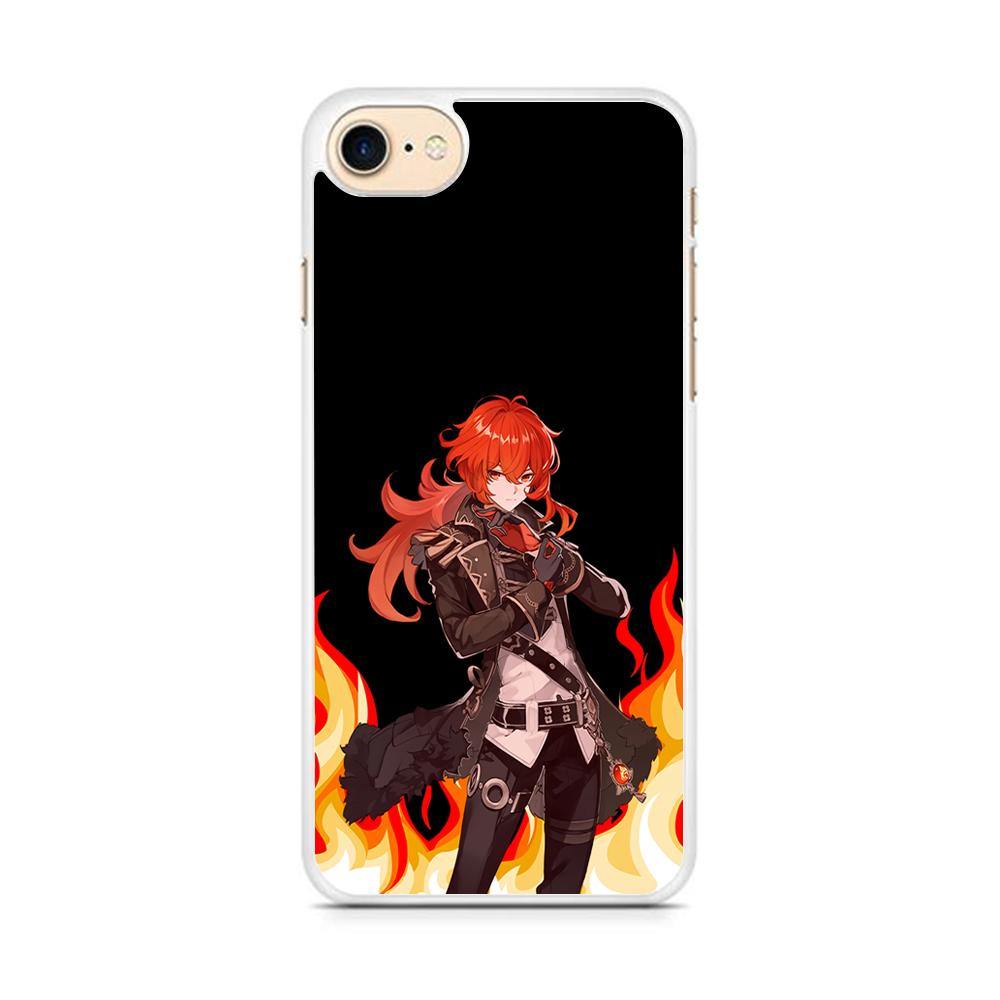 Genshin Impact Diluc Pyro Element iPhone 8 Case - ezzyst