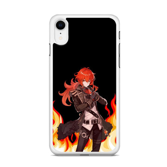 Genshin Impact Diluc Pyro Element iPhone XR Case - ezzyst