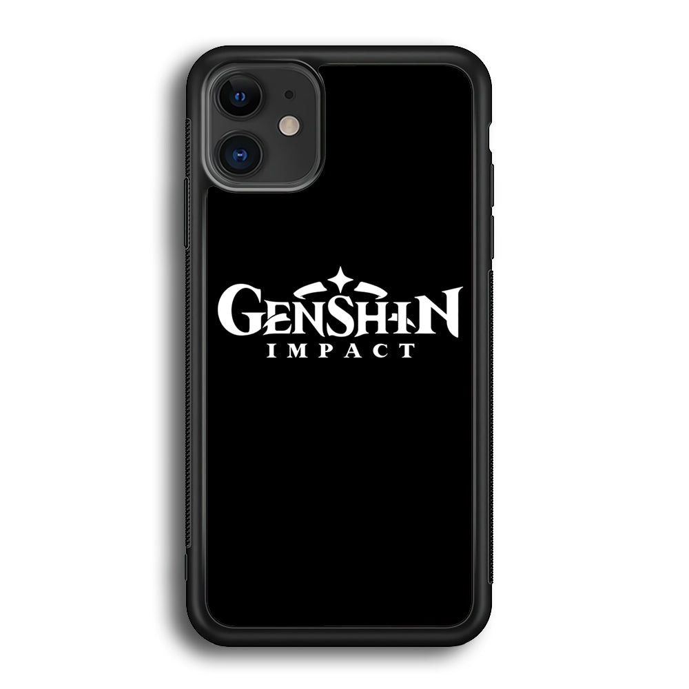 Genshin Impact Logo Black  iPhone 12 Case