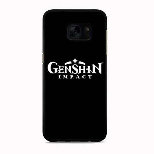 Genshin Impact Logo Black Samsung Galaxy S7 Edge Case - ezzyst